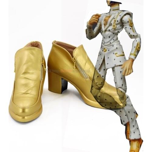 Bucciarati Cosplay JOJOS BIZARRE ADVENTURE Bruno Bucciarati Cosplay Shoes Golden Boots Custom Made
