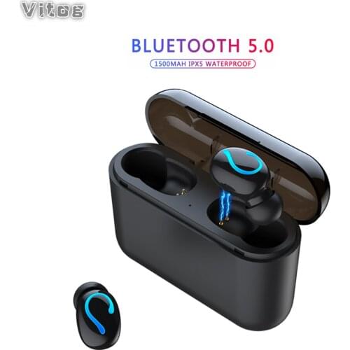 HBQ TWS Wireless Headphons True Bluetooth 5.0 Earphone Sport Handsfree Earbuds 3D Stereo Gaming Headset With Mic Charging Box