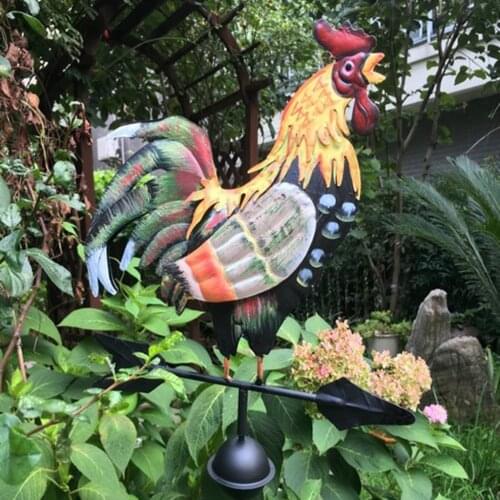 47'' Vintage Style Rooster Weather Vane Metal Iron Wind Speed Spinner