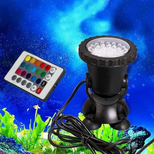 Waterproof Lamp Remote Control LED Underwater Lights Underwater Spot Light for Swimming Pool Fountain Pond Water Garden Aquarium