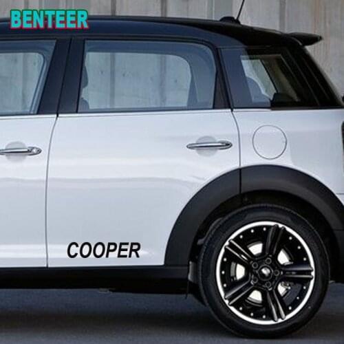 2pcs/lot Car Side Decal Stripes Stickers Flag Graphi for MINI Cooper One S Countryman R60 Paceman R61 F55 F56 R56 R50 R53