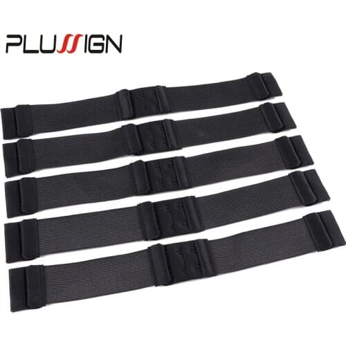 5Pcs/Lot Adjustable Elastic Band For Wigs Flat Elastic Cord Wig Adjustable Strap With Adjust Clip Elastic Bands For Sewing Wigs
