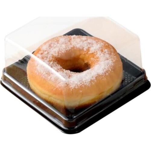 50pcs Donuts Transparent Package Boxes Birthday Wedding Baby Shower Gift Cake Decoration Baking Cookies Supplies