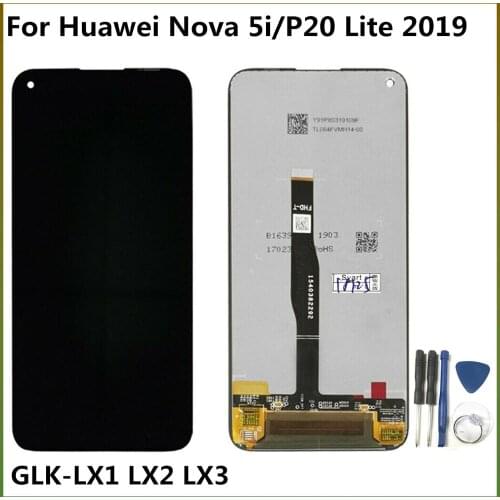 6.4'' LCD Screen For Huawei Nova 5i GLK-LX1 LX2 LX3 LCD Display Touch Screen Digitizer Assembly For Huawei P20 Lite 2019 LCD
