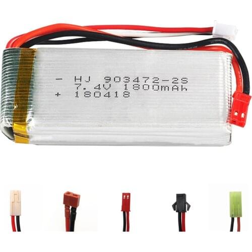 7.4V 1800mAh 2S 903472 Lipo Battery For WLtoys L959 L969 L979 L202 L212 Remote control cars Huanqi 955 RC boat 7.4 V Battery 20C