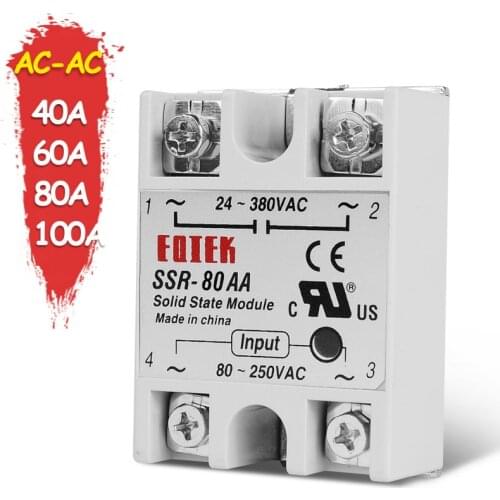 AC-AC-40a 60a 80a 100a relay of the solid state module of the monophasic phase ssr actually voltage 80-250v 220a c at c.a
