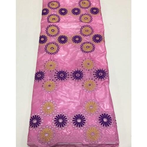 African Bazin Riche Fabrics White Basin Riche Brode 2020 High Quality Lace Cotton Embroidery Guinea Brocade Fabric 5Yards