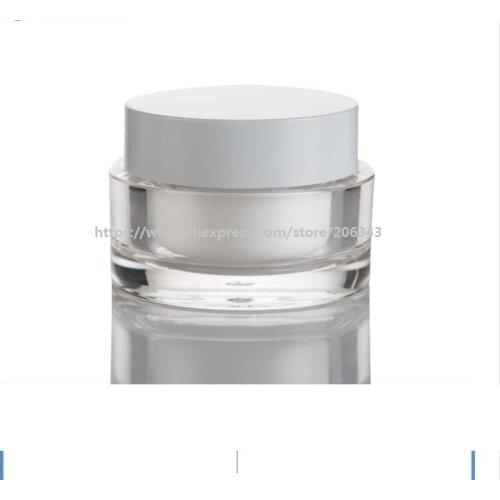 50G white acrylic jar for cream/essence/moisturizer/gel /mask/art nail/skin care pot or jar for cosmetic packing plastic jar