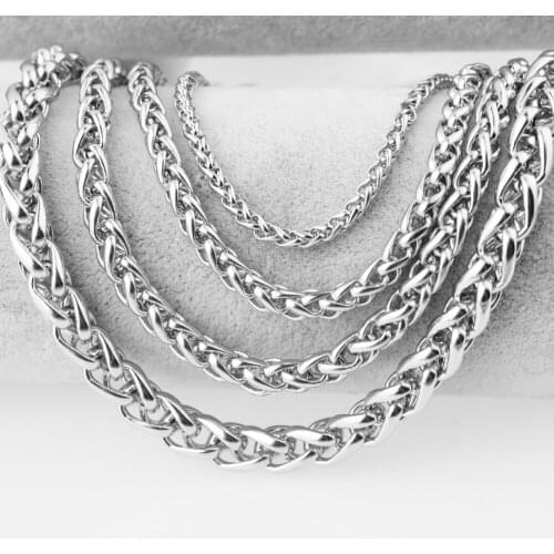 Mens Womens Accessory Stainless Steel Fox Chain Necklace Male Elegant Fashion Jewelry Female Necklace