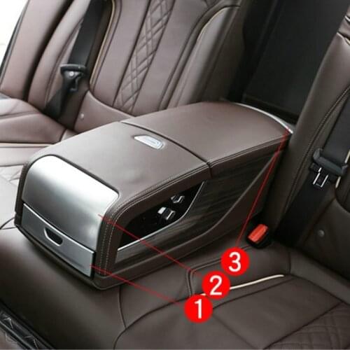 3PCS/SET ABS decorative stickers for rear armrest water cup holder for BMW 5 Series 528li 530li 2018-2020