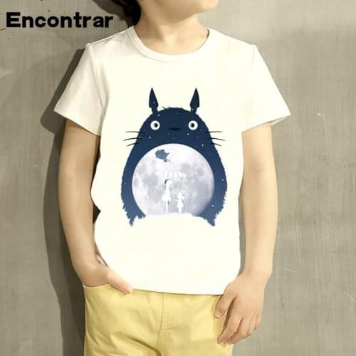 Kids Anime Totoro Design T Shirt Boys/Girls Great Casual Short Sleeve Tops Childrens Funny Kawaii T-Shirt,HKP3034