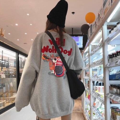 Harajuku Japanese Hoodie Women Funny Korean Tops Sweatshirt Women Men Clothes Long Sleeve Pullover Loose Jumper Girls Hoodie