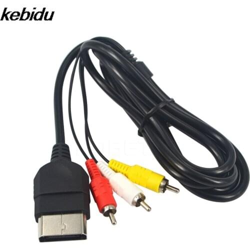 Kebidu Newest Video Cable RCA Composite Video AV Cable HDTV 1.8M Adapter Converter Connector Connection For XBOX
