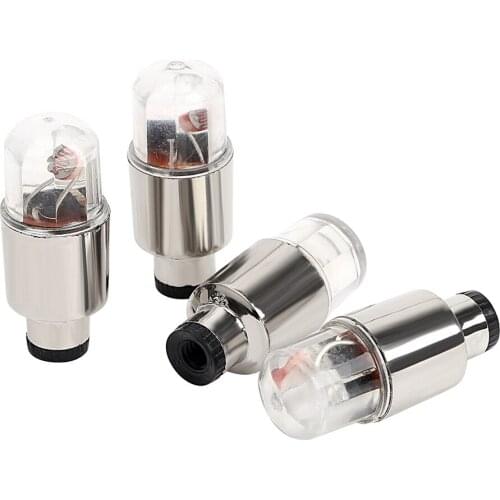 4pcs Tire Tyre Valve Cap Flashing Different Color Spoke LED Light Cool Wheel Lamp Bike Car Motorcycle Wheel