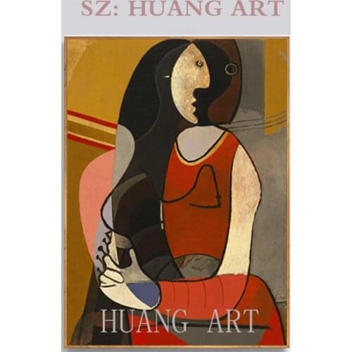 Meeting room office hall KFC famous artist Picasso painting beautiful girl hat Spanish hand-painted modern decoration of the clu