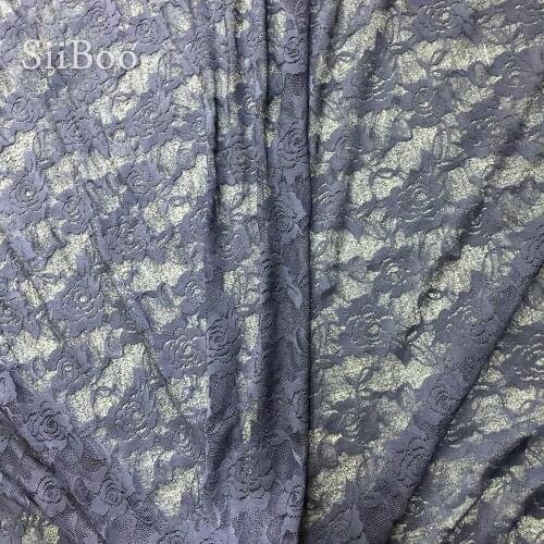 2016 New fashion spring summer blue/purple 3D floral embroidery lace fabric for dress shirt lace fabric for sewing cloth SP2975