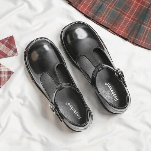 Sweet Girls Female Kawaii Tea Party Japanese Cute Anime Lolita Shoes Women Harujuku Jk Uniform Feminine Buckle Jk Loli Footwear