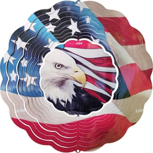 Fashionable 3D Stereo Dynamic Rotating Wind Chime Stainless Steel Color Metal Art Pendant Outdoor Garden Balcony Decor Pendant