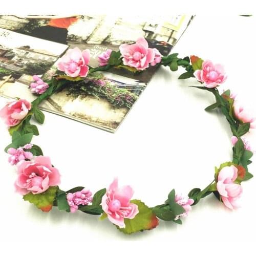 Fashion Headband Vacation Flower Crown Hot Sales Wedding Bridal Hair Band Party Headwear Accessories SainMax