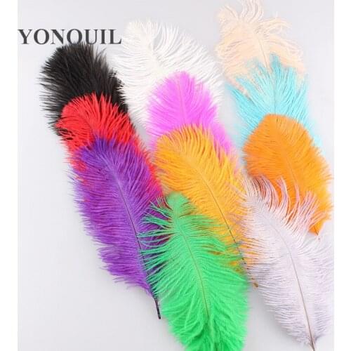 Dyed Color Of Ostrich Feathers 15-20CM 6-8 Inch New Wind Turbine Manufacturing Christmas Halloween Party ACCESSORY 100PCS/LOT