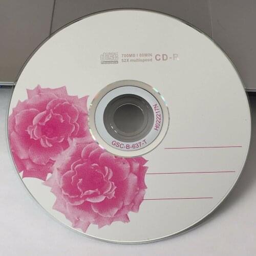 Wholesale 50 Discs Grade A 700 MB 52x Blank Double Red Rose Printed CD-R Disc