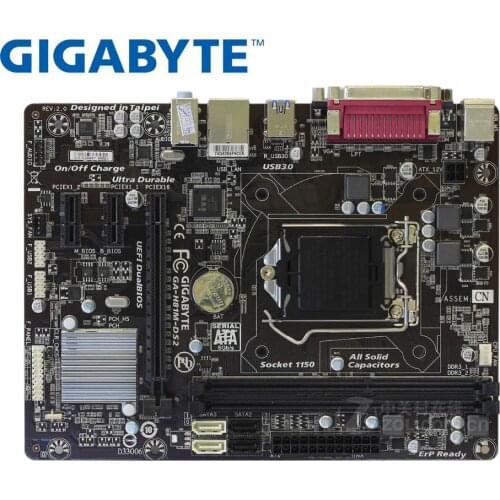 Original motherboard for Gigabyte GA-H81M-DS2 LGA 1150 DDR3 16GB USB3.0 I3 I5 I7 H81M-DS2 H81 Desktop motherboard