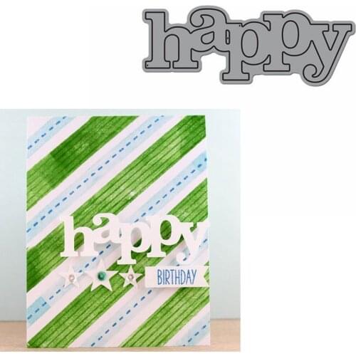 Happy Word Die Cuts For Card Making Happy Word dies scrapbooking metal cutting dies new 2019