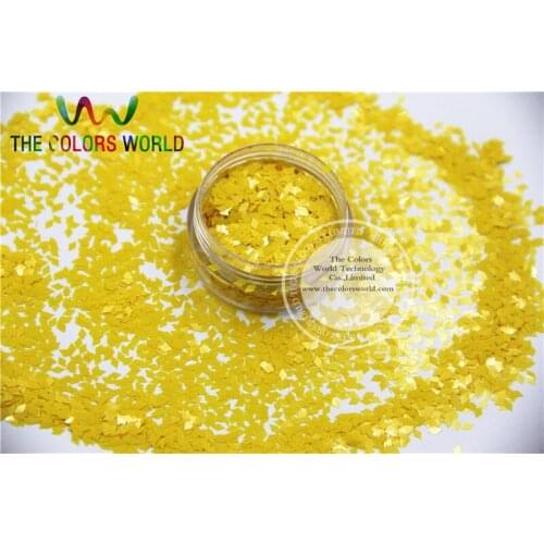 TCH302 2.0 MM Size Solvent Resistant Mate Lemon Yellow Colors Diamond rhombus shape glitter for nail art and other deco