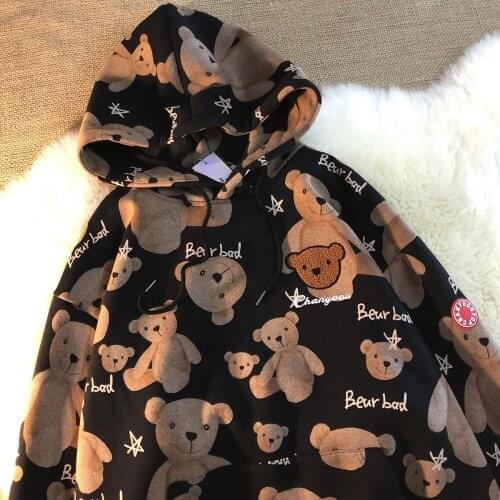 Cartoon Cute Hoodies Women Sweatshirt Panda Print Tops Gothic Hooded Long Sleeve Female Harajuku Loose Casual 2020 Woman Clothes