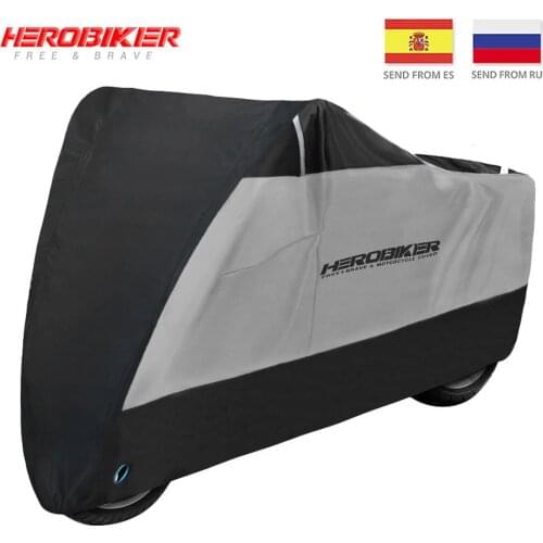 HEROBIKER Motorcycle Cover Bike All Season Waterproof Dustproof UV Protective Indoor Outdoor Moto Scooter Motorbike Rain Cover