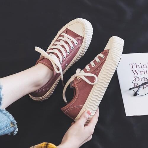 Women Canvas Sneakers Comfortable Shoes Flats Casual Lace-up Ladies Trainers Footwear Vulcanize Shoes Zapatillas Mujer