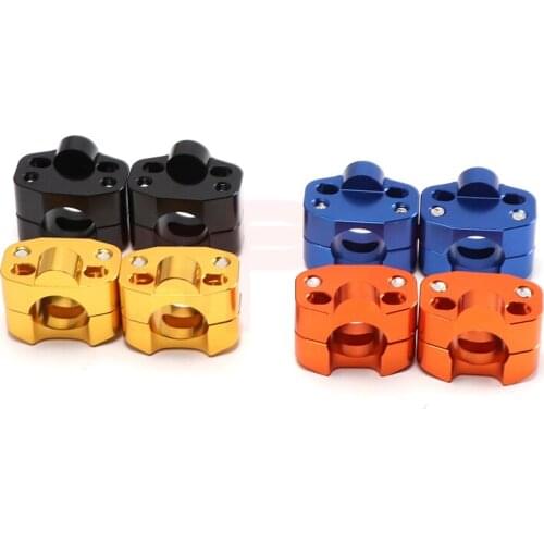 1 Pair Universal 1/8" CNC Aluminum Motorcycle Handlebar Risers 28mm Adjustable Fat Bar Clamps for Honda Kawasaki Ducati Yamaha