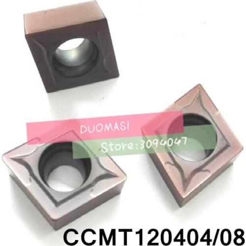 10PCS CCMT120404/CCMT120408 carbide CNC inserts,CNC lathe tool,apply to stainless steel and steel processing, insert SCLCR/SCKCR