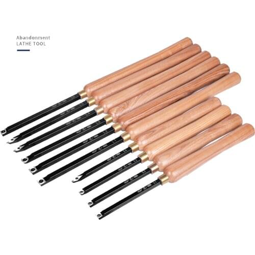10PCS/SET Woodworking Disposable Turning Tool Hand-Held Wooden Rotary Cutting Knife Woodworking Lathe Right Angle Cutter