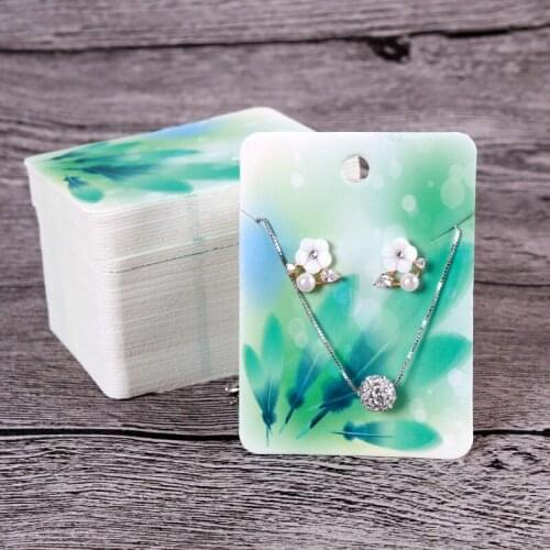10PCS 5x7cm White Paper Jewelry Display Necklace Earring Cards Hang Favor Label Tag For Jewelry Making Diy Accessories Wholesale