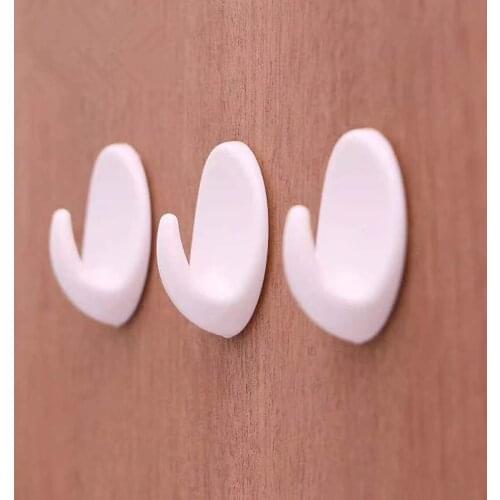 Hot Sale 10Pcs Self Adhesive Clothes Hook Wall Door Holder Bathroom Towel Hanger Kitchen Bath Wall Hanger