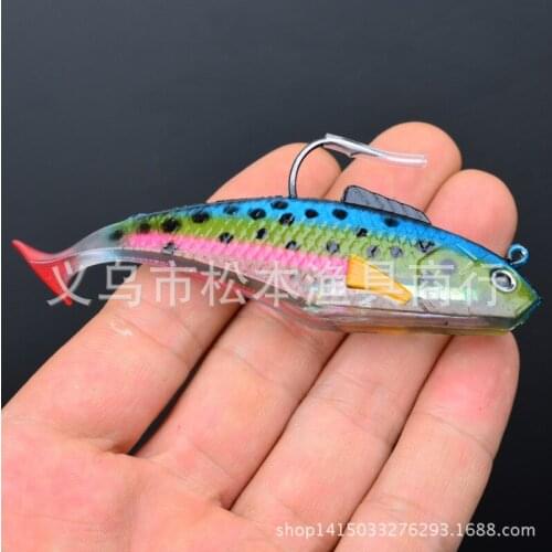 100pcs/lot 3.94" 10cm 0.88OZ 25g classic bait lures soft Fishing Bait DW-6012 Software Tackle