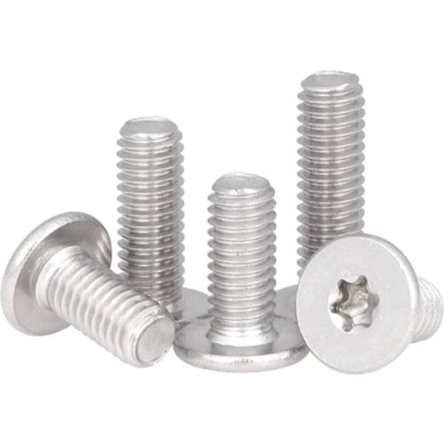 100pcs/1000pcs/lot M2*3/3.5/6/7 Torx T5 Thin head micro machine screw zinc plated type type CM Harden environmental protection