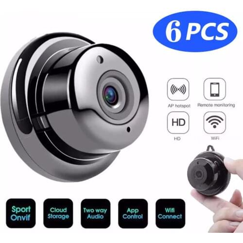 6PCS Mini IP Camera 1080P HD Video Security Surveillance Camara With Wifi Home Outdoor Indoor Monitor Night Vision Wireless
