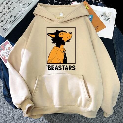 BEASTARS Legoshi Cool Vintage Hoodie Men Oversized Sweatshirt Women Printed Harajuku Clothes Unisex 2021 Spring Autumn Pullovers