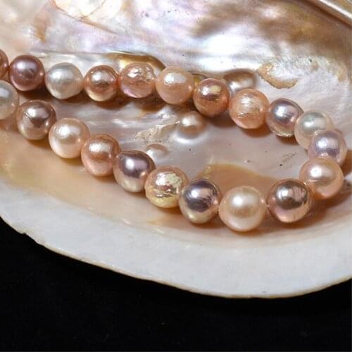 Edison Baroque Natural Freshwater Pearl High Quality Near round Shape Multicolor Beads For DIY Strand Classic Fine Jewelry