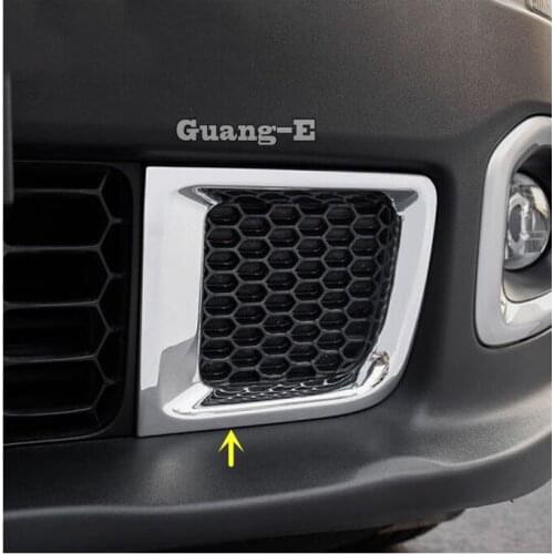 For Jeep Renegade 2016 2017 2018 2019 2020 Car Front Vent Frame Plate Trim Racing Grid Grill Grille Hoods Panel Part 2pcs