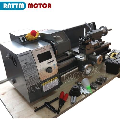 Home Metal Lathe CD-210V small ball machine mini machine tool teaching 400 x 210mm Metal lathe woodworking & 750W Spindle