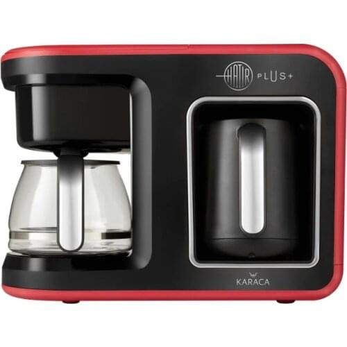 Filter & Turkish Coffee Machine Karaca Hatir Plus 2 in 1 Coffee Maker 5 Cup Stainless Steel Filter Temperature Regulator