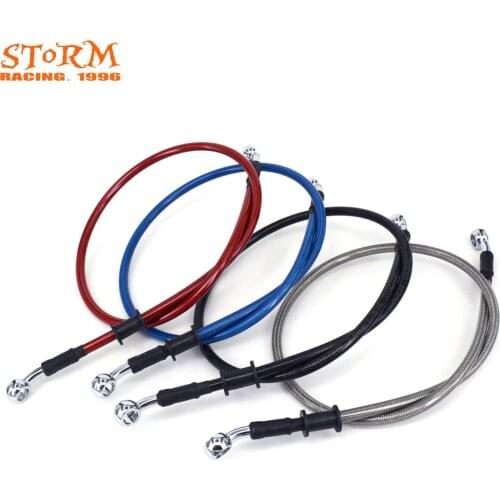 Motorcycle 140cm-170cm Braided Steel Hydraulic Reinforce Brake line Clutch Oil Hose Line Pipe Tube 28 degree Banjo Fit Racing MX