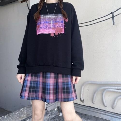 Худи Hoodies Bear print Women Printed Harajuku tops clothes Streetwear Loose Casual Pullover Korean style Goth Kawaii undefined