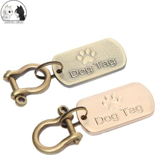 Vintage Personalized Dog ID Tag Engraved Pet Dog Tags Collar Accessories Custom Puppy Cat Name Tags For Dogs Necklaces Pendants