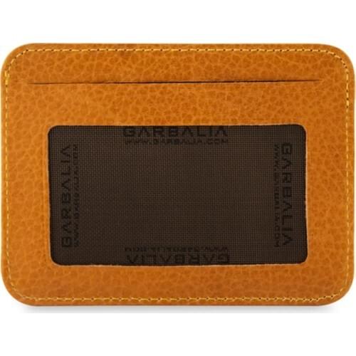 Leather Ochre Card Wallet Wallet, Leather Wallet, Men 'S Wallet, Card Wallet