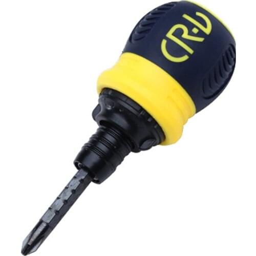 Phillips/Slotted Dual Purpose Scalable Ratchet Screwdrivers CR-V Magnetic Mini Screw Driver Screw-driving Tools