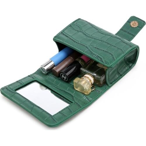 Crocodile Square Box Bag Crocodile Leather Lipstick Bag Case Crocodile Women Jewelry Bag Fashion Ladies Girls Makeup Purse